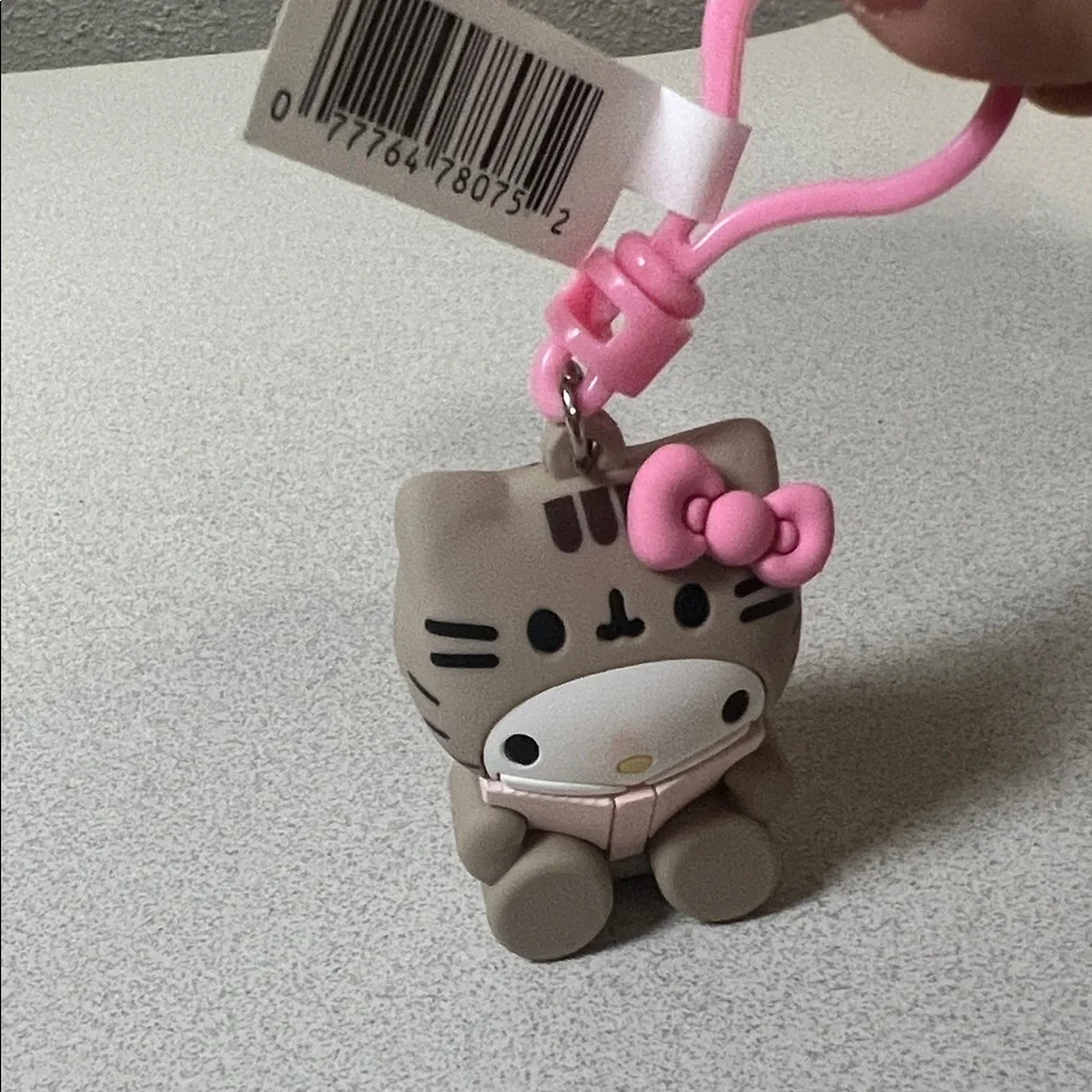 Sanrio Brown and Pink Cat Keychain
